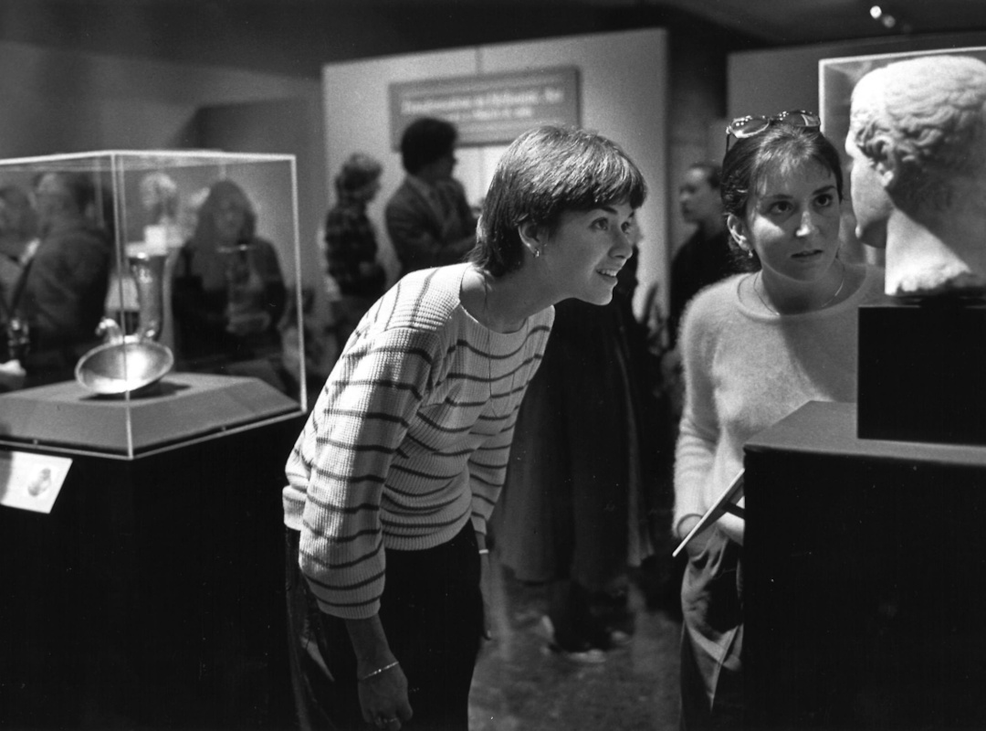 Archival Photograph of Visitors at the Exhibition in 1983