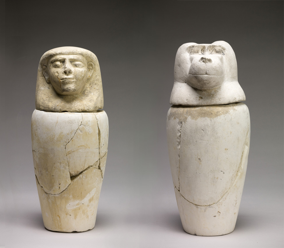 Maker Unknown (Egyptian), Canopic Jars, 1293-1070 BCE (New Kingdom, Dynasties 19-20)