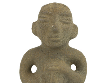Maker unknown, Figure holding trophy head, 1100-1500