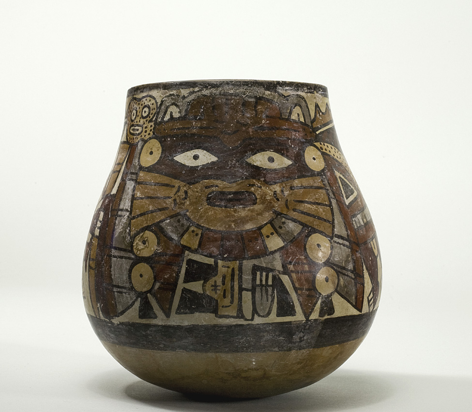 Maker Unknown (Peruvian; Nasca), Vessel with anthropomorphic being, 325-440 CE