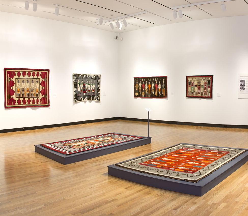 Dancers of the Nightway: Ceremonial Imagery in Navajo Weaving installation view