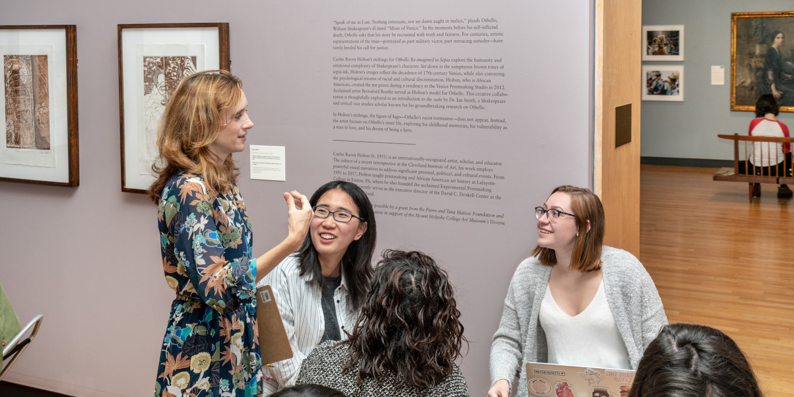 Professor Amy Rogers with Shakespeare students in the MHCAM galleries, October 2018 Professor Amy Rogers with Shakespeare students in the MHCAM galleries, October 2018