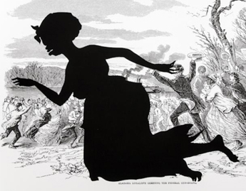 Kara Walker (American, b. 1969), Alabama Loyalists Greeting the Federal Gun-Boats, from the series Harper's Pictorial History of the Civil War (Annotated), 2005