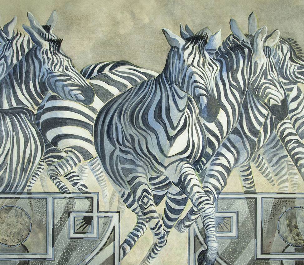 Ellen Lanyon (American, 1926-2013), Zebra (detail), from the series Beyond the Borders