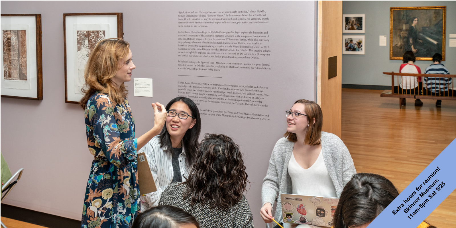 Professor Amy Rogers with Shakespeare students in the MHCAM galleries, October 2018 Professor Amy Rogers with Shakespeare students in the MHCAM galleries, October 2018
