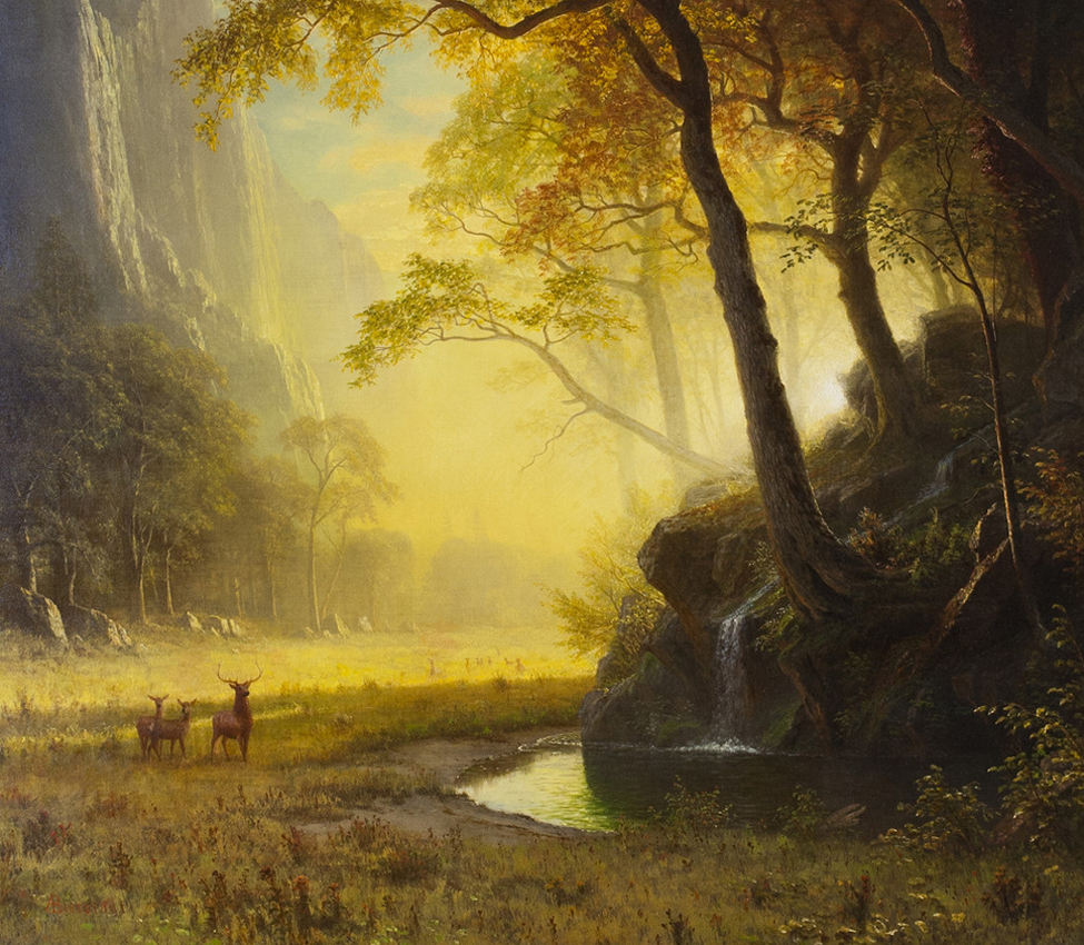 Albert Bierstadt (American, 1830-1902), Hetch Hetchy Canyon (detail), 1875, oil on canvas 