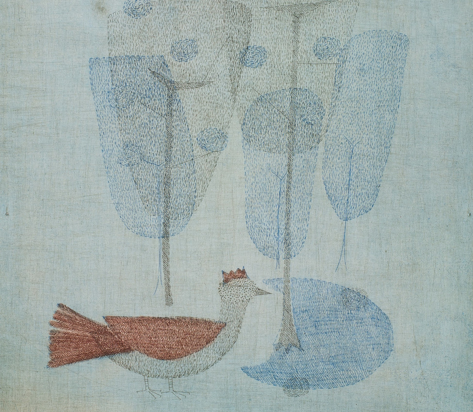 Keiko Minami (Japanese, active France, 1922-2004), L'Oiseau Couronne [The Crowned Bird] (detail), ca. 1954-1958