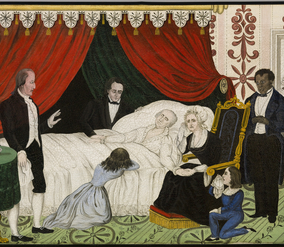 John Meister (American, active 19th century), George Washington on His Deathbed, 1876 (detail)
