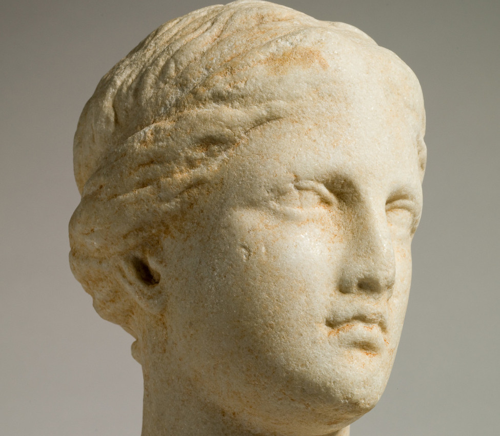 Unknown (Greek), Head of a woman, possibly Aphrodite (detail), Hellenistic Period; 3rd-1st century BCE