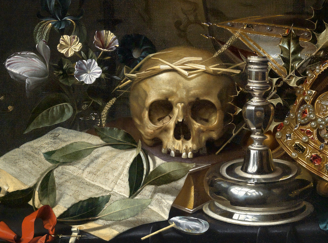 Hendrick Andriessen (Flemish, 1607-1655), Vanitas Still Life, ca. 1650 (detail)