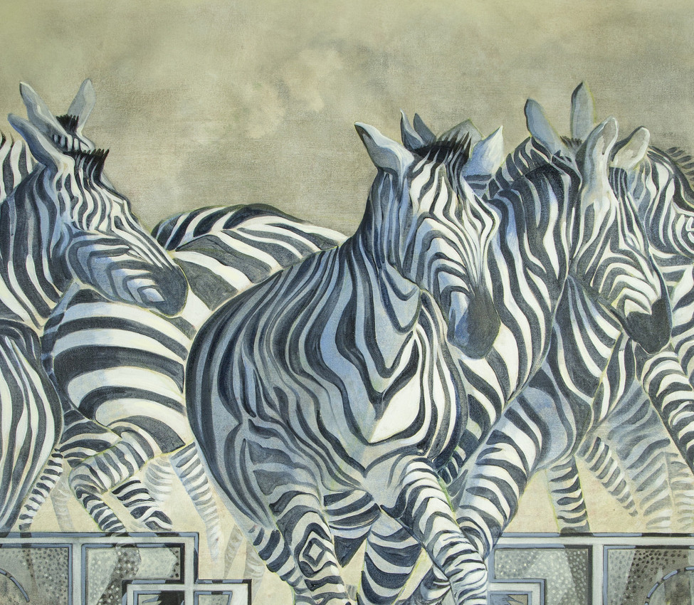 Ellen Lanyon (American, 1926-2013), Zebra, from the series Beyond the Borders (detail), 1996-2007