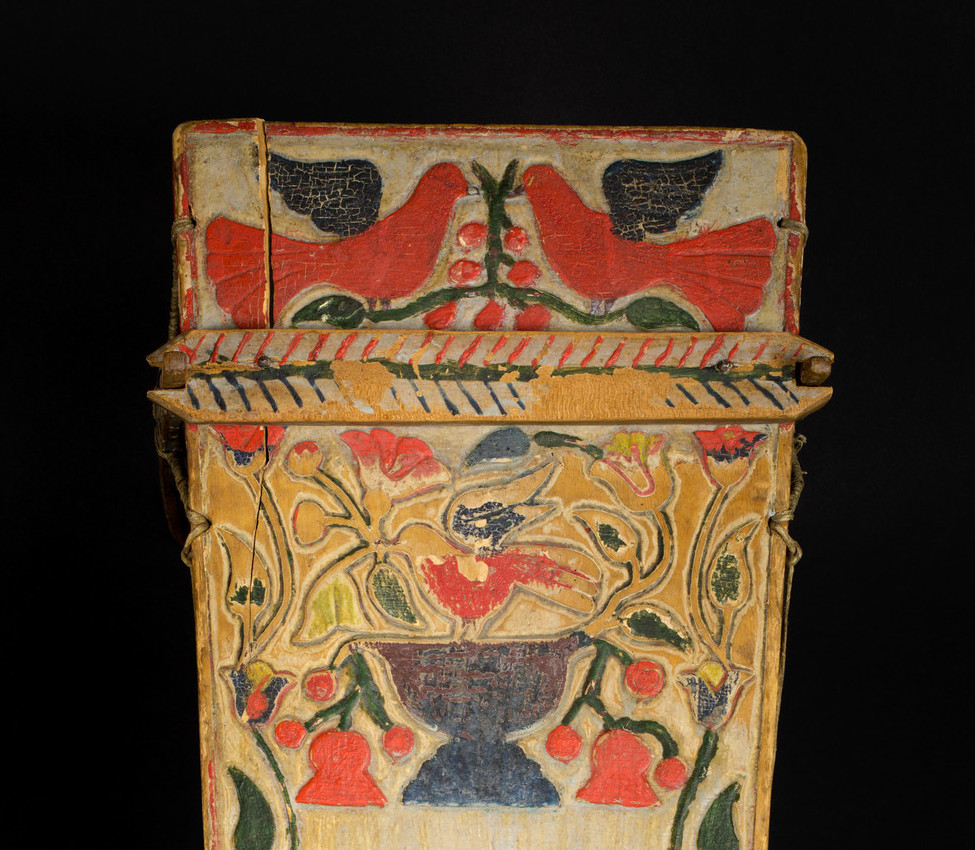 Unknown (Haudenosaunee (Iroquois); Kanien'kehá:ka (Mohawk)), cradleboard (detail), 1860-1870