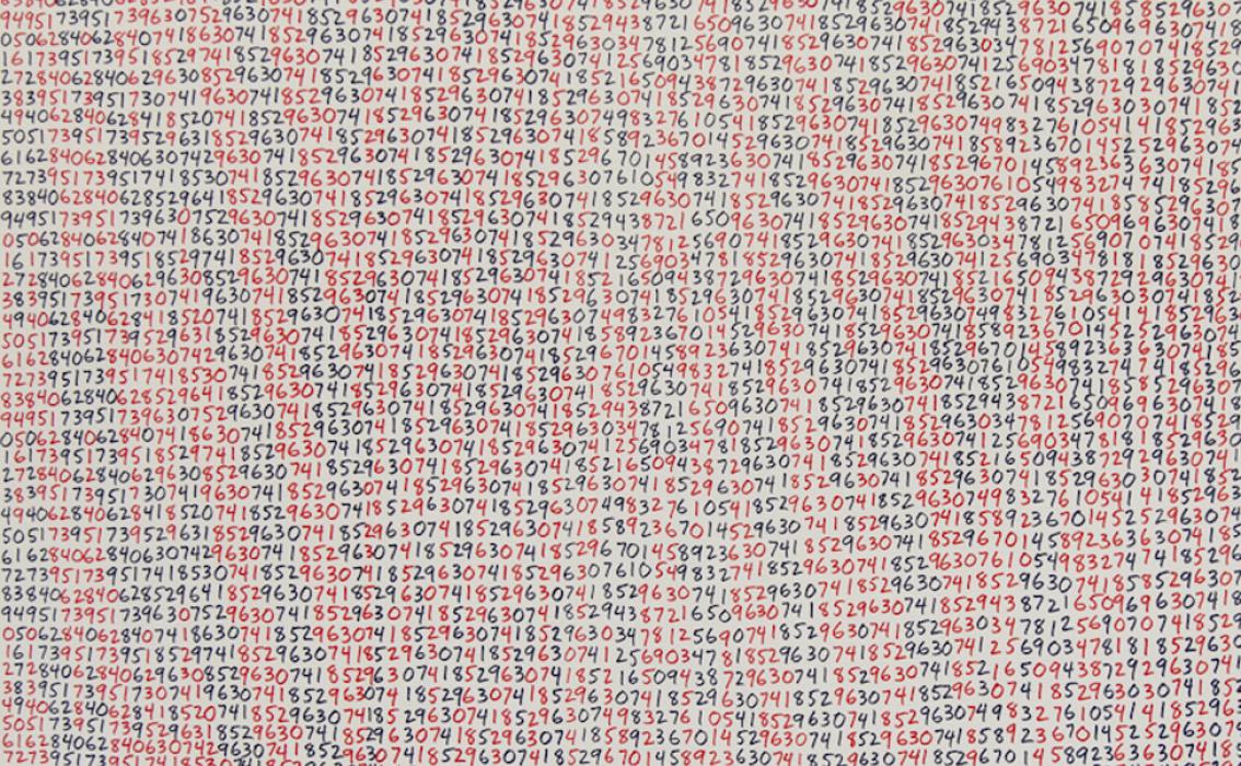 Mel Bochner (American, b. 1940), Fourth Range, 1973, ink on paper Mel Bochner (American, b. 1940), Fourth Range, 1973, ink on paper