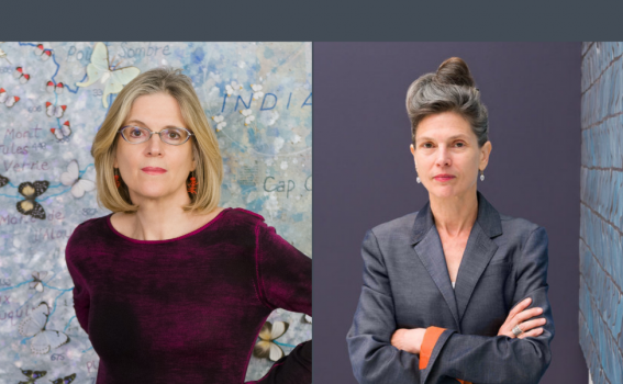 Artist Jane Hammond ’72 (left) and curator Ingrid Shaffner ’83 (right) Artist Jane Hammond ’72 (left) and curator Ingrid Shaffner ’83 (right)