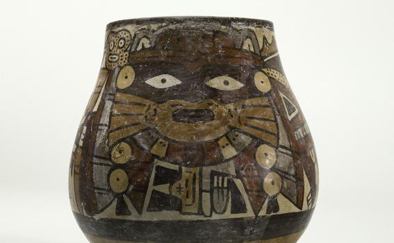 Maker Unknown (Peruvian; Nasca), Vessel with anthropomorphic being, 325-440 CE