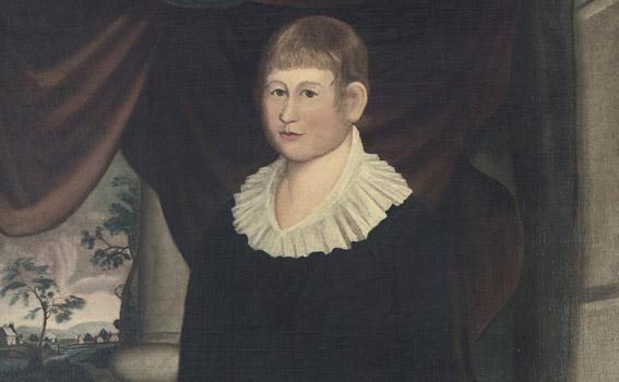 Artist unknown (American), Captain Frances Smith, b. December 22, 1798, Norwich, CT, Lost at Sea in West Indies, ca. 1808-1810 Artist unknown (American), Captain Frances Smith, b. December 22, 1798, Norwich, CT, Lost at Sea in West Indies, ca. 1808-1810