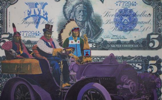 Stan Natchez (Shoshone/Paiute; American; born 1954), Geronimo's Cadillac (detail), 2019 Stan Natchez (Shoshone/Paiute; American; born 1954), Geronimo's Cadillac (detail), 2019