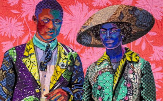Bisa Butler (American, b. 1975), Broom Jumpers (detail), 2019