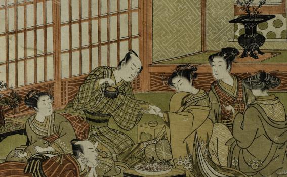 人気デザイナー A party in the Yoshiwara, from the series Shikidō tokkumi 工芸品