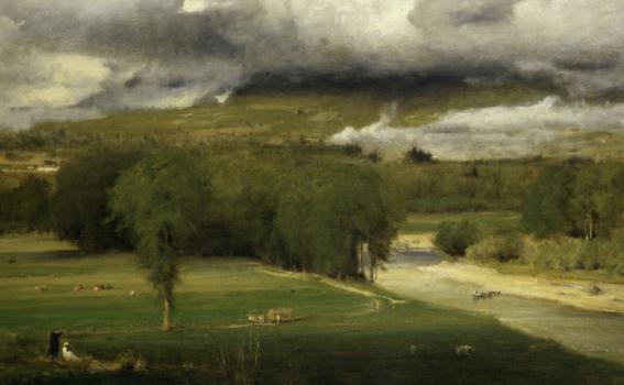 George Inness (American, 1825-1894), Saco Ford: Conway Meadows (detail), 1876