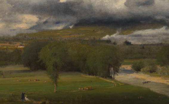 George Inness (American, 1825-1894), Saco Ford: Conway Meadows (detail), 1876 George Inness (American, 1825-1894), Saco Ford: Conway Meadows (detail), 1876