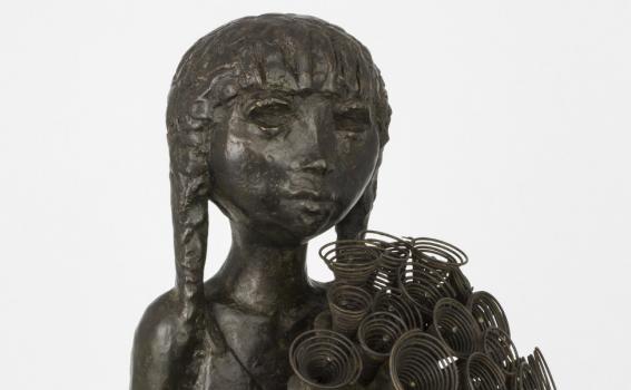 Henry Rox (American, 1899-1967), Girl With Flowers (detail), 1966 Henry Rox (American, 1899-1967), Girl With Flowers (detail), 1966