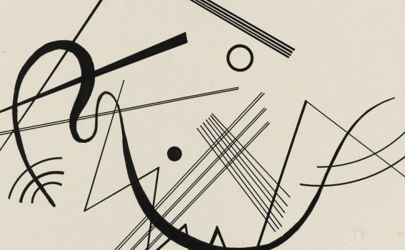 Wassily Kandinsky (Russian, 1866-1944), Untitled (drawing for "Diagram 17") (detail), 1925