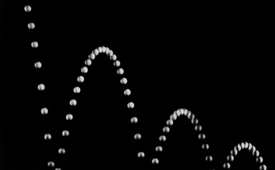 Berenice Abbott (American, 1898-1991), The Science Pictures: Multiple Flash Photograph (Bouncing Ball) (detail), 1982