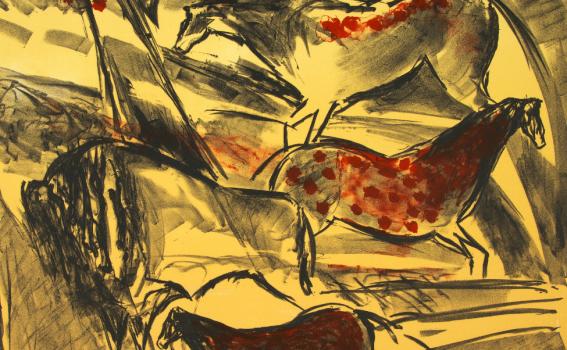 Elaine De Kooning (American, 1918-1989), Untitled, from the Lascaux Series (detail), 1984