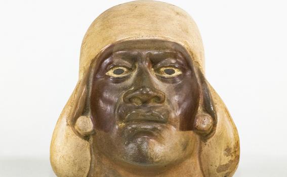 Unknown (Moche), Portrait head vessel, 200-500 CE Unknown (Moche), Portrait head vessel, 200-500 CE