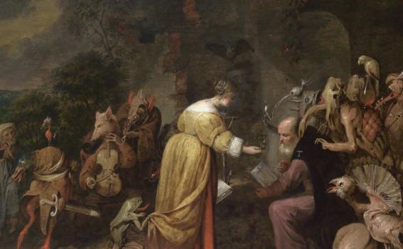 David III Ryckaert (Flemish, 1612-1661), The Temptation of Saint Anthony, 1649 (detail)