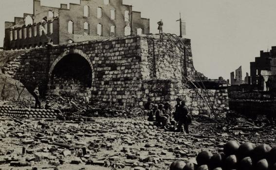 Alexander Gardner (American, b. Scotland, 1821-1882), Incidents of the War, Ruins of Arsenal, Richmond, VA (detail), 1865 April