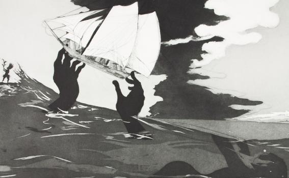 Kara Elizabeth Walker (American, b. 1969), No World, from the series An Unpeopled Land in Uncharted Waters (detail), 2010 Kara Elizabeth Walker (American, b. 1969), No World, from the series An Unpeopled Land in Uncharted Waters (detail), 2010