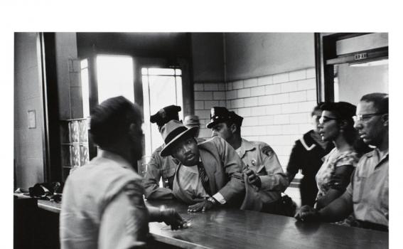 Charles Moore (American, 1931-2010), Dr. Martin Luther King, Jr. is arrested for loitering outside a courtroom where his friend and associate Ralph Abernathy is appearing for a trial, from Pictures That Made a Difference: The Civil Rights Movement, 1958 Charles Moore (American, 1931-2010), Dr. Martin Luther King, Jr. is arrested for loitering outside a courtroom where his friend and associate Ralph Abernathy is appearing for a trial, from Pictures That Made a Difference: The Civil Rights Movement, 1958