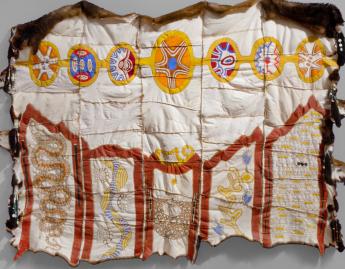 Maree & Kerri Clarke & Mitch & Molly Mahoney, Seven Sisters Possum-Skin Cloak, 2022
