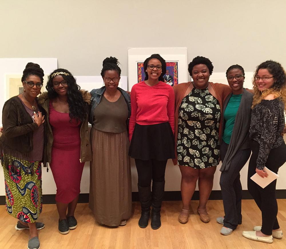 Kymberly Newberry ’16, Kimberly Grenade ’16, Fatima Cadet-Diaby ’16, Aladrianne Young ’16, Chrislyn Laurore ’16, Tara Gabriel-Richards ’16, and Natalie Riquelmy ’16