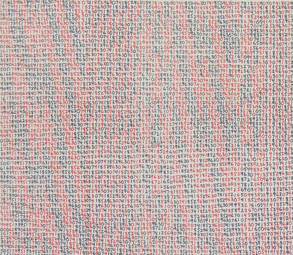 Mel Bochner (American, b. 1940), Fourth Range, 1973, ink on paper Mel Bochner (American, b. 1940), Fourth Range, 1973, ink on paper