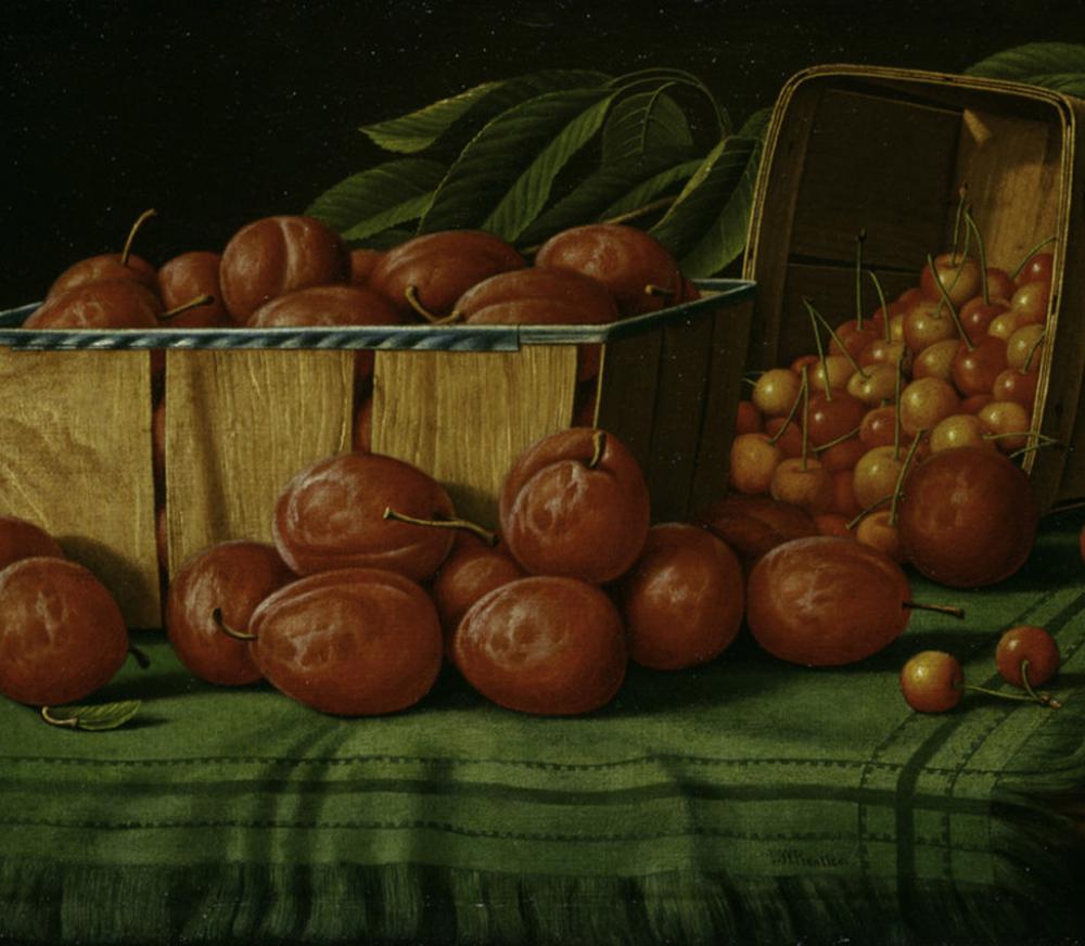 Levi Wells Prentice (American, 1851–1935) Still Life with Plums (detail) Levi Wells Prentice (American, 1851–1935) Still Life with Plums (detail)