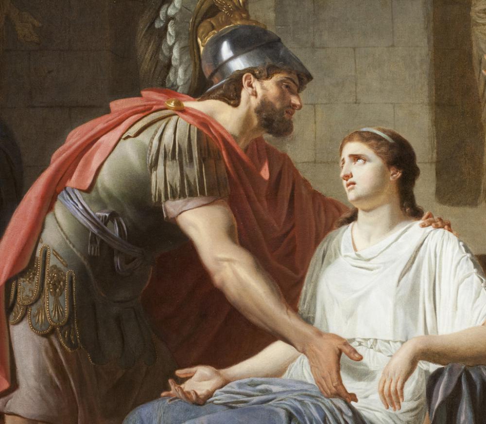 Etienne Aubry, Les Adieux de Coriolan à sa Femme au moment qu'il part pour se rendre chez les Volsques (detail) Etienne Aubry, Les Adieux de Coriolan à sa Femme au moment qu'il part pour se rendre chez les Volsques (detail)