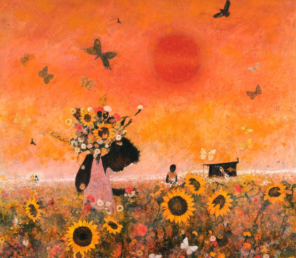 Walter Williams (American, 1920–1998), Southern Landscape (detail), n.d., oil on board, 48 x 48 inches, Loan from the David C. Driskell Center at the University of Maryland, College Park, Gift from the Sandra and Lloyd Baccus Collection Walter Williams (American, 1920–1998), Southern Landscape (detail), n.d., oil on board, 48 x 48 inches, Loan from the David C. Driskell Center at the University of Maryland, College Park, Gift from the Sandra and Lloyd Baccus Collection