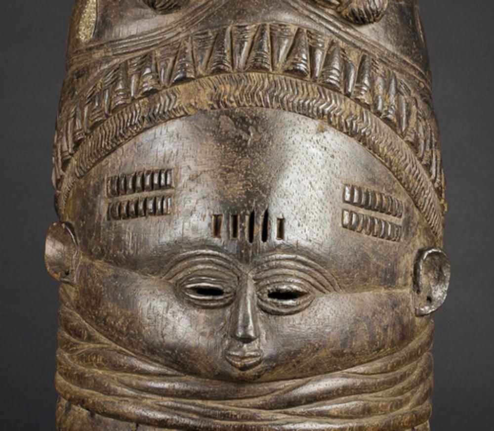 Maker unknown (African; Mende), Sowo Wui dance mask (detail), early 20th century