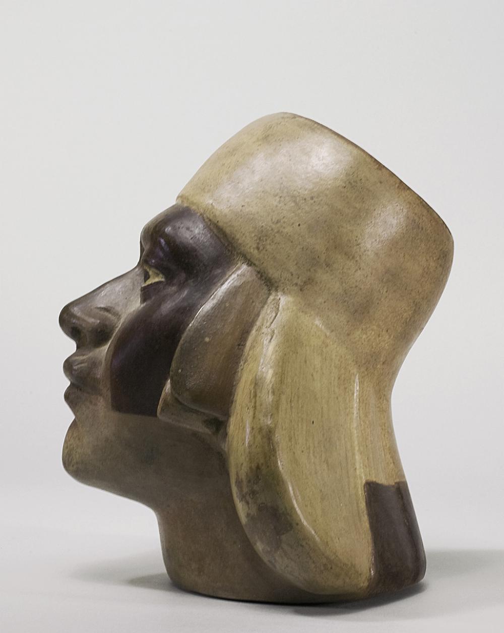 Maker Unknown (Moche), Portrait head vessel, 200-500 CE