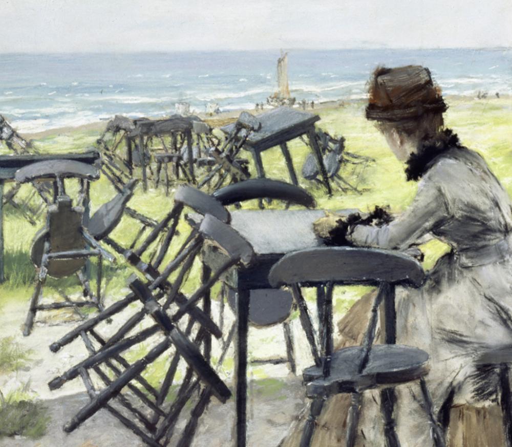 William Merritt Chase (American, 1849-1916), The End of the Season (detail), ca. 1884-85, pastel on paper, gift of Mrs. Dickie Bogle (Jeanette C. Dickie, Class of 1932), 1976.9 William Merritt Chase, The End of the Season (detail)