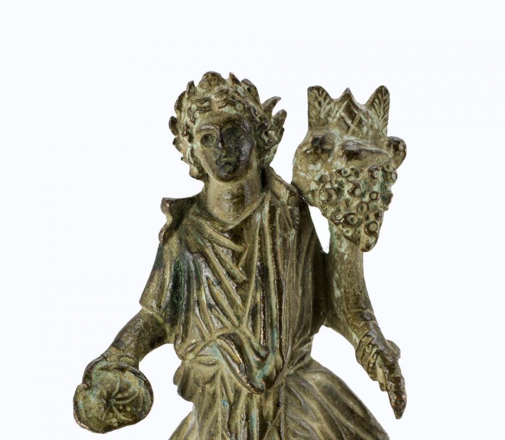 Maker unknown (Roman; Imperial), Lar holding a patera and cornucopia, 1st-2nd century CE Maker unknown (Roman; Imperial), Lar holding a patera and cornucopia, 1st-2nd century CE