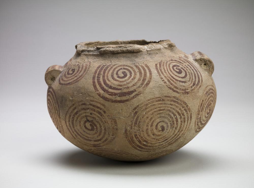 Egyptian, Jar with spiral motif Egyptian, Jar with spiral motif