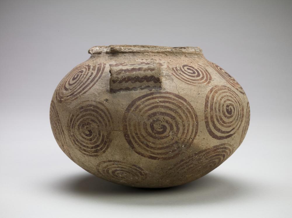 Egyptian, Jar with spiral motif Egyptian, Jar with spiral motif