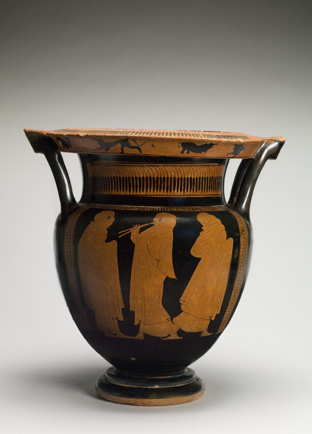 Eupolis Painter, Column krater with veiled dancers
