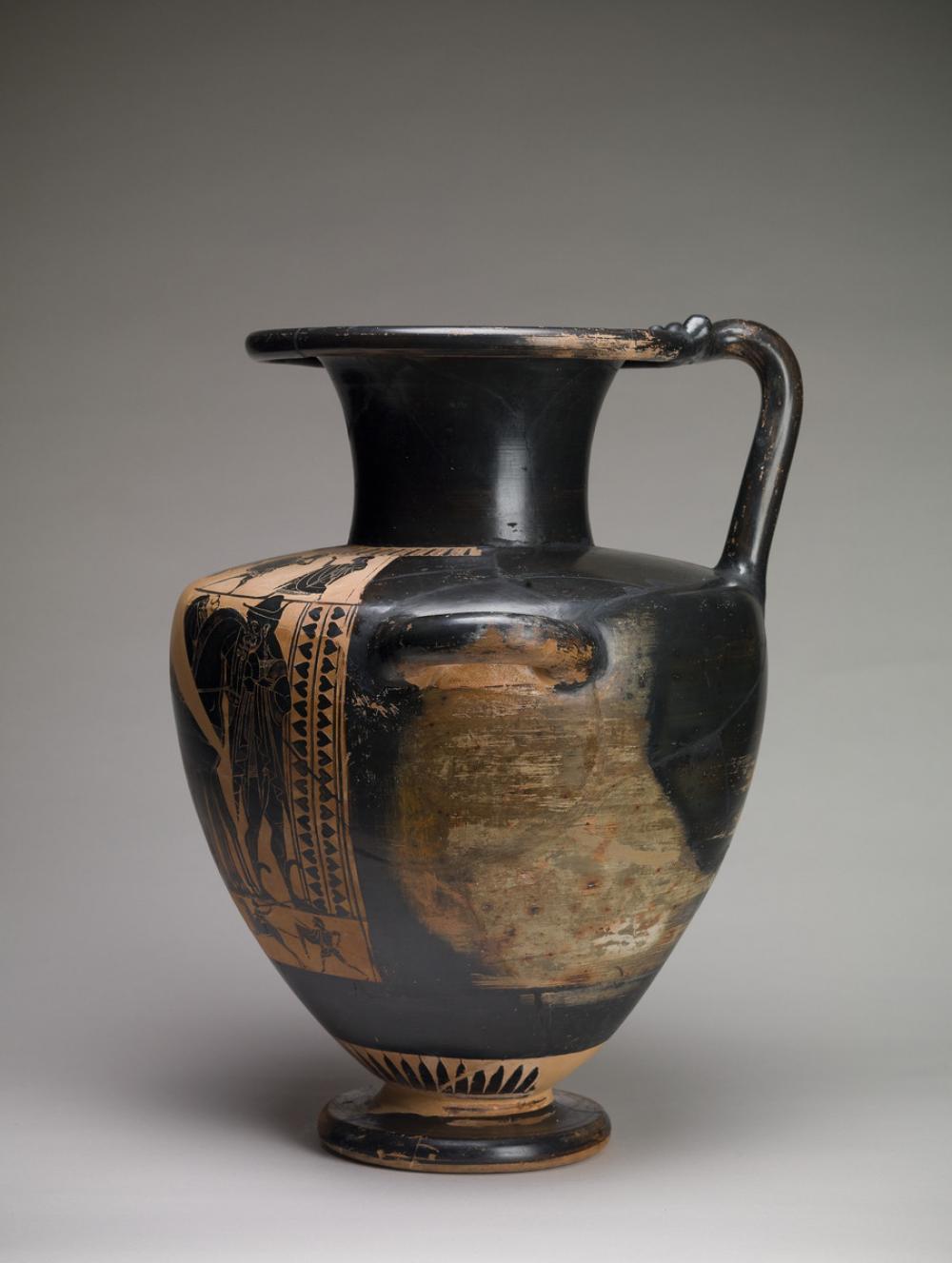 Eye-Siren Painter, Shoulder hydria with Athena, Herakles, Apollo, and Hermes Eye-Siren Painter, Shoulder hydria with Athena, Herakles, Apollo, and Hermes