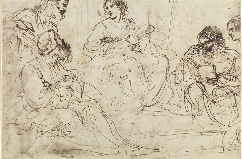 Guercino, Christ Among the Doctors, Christ Teaching in the Temple, ca. 1620-1630 Guercino, Christ Among the Doctors, Christ Teaching in the Temple, ca. 1620-1630
