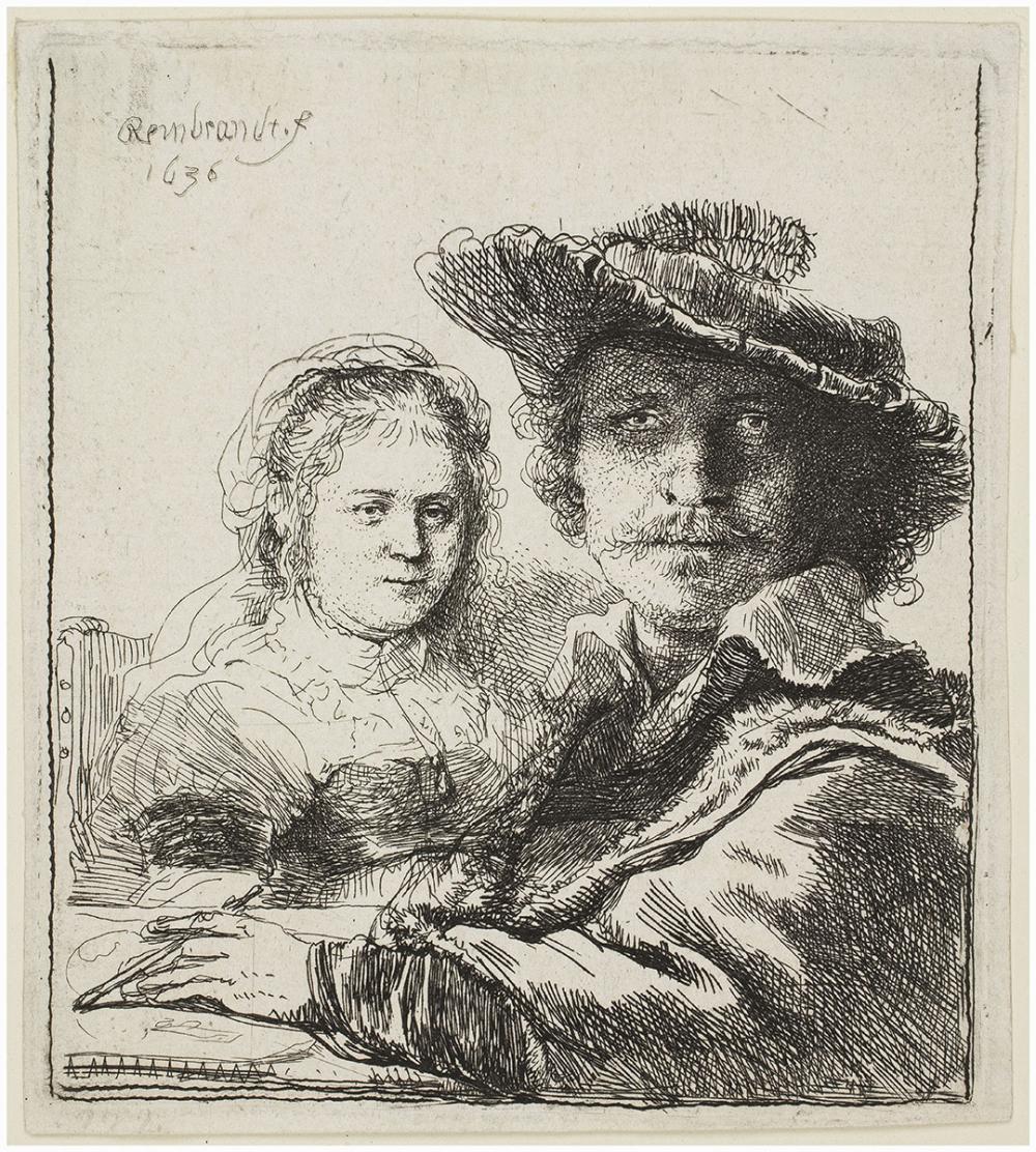 Rembrandt van Rijn, Self-Portrait with Saskia Rembrandt van Rijn, Self-Portrait with Saskia